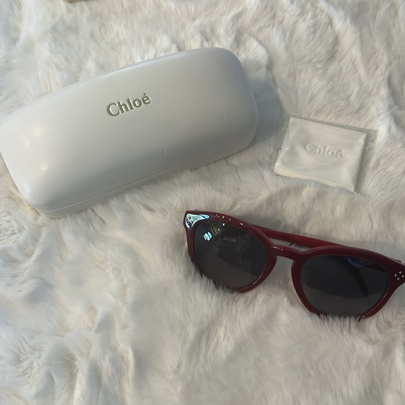 Chloe CE730S 613 Red Sunglasses - Picture 5 of 6